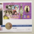 2002 The Queens Golden Jubilee Silver 50p Coin Cover - Falkland Islands PNC First Day Covers