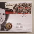 2002 Queen's Golden Jubilee Silver Proof 50p Coin Cover - Gibraltar PNC First Day Covers