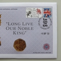 2023 King Charles III Coronation 50p Pence Coin Cover - Long Live Our Noble King PNC