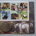 2005 Farmyard Scene Year of the Horse Crown Coin Cover - Benham Signed UK PNC First Day Covers