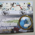 2006 Footbal World Cup Germany Olympiastadion 1 Dollar Coin Cover - Benham Signed