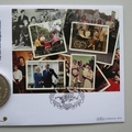 2007 Royal Diamond Wedding Anniversary 1 Crown Coin Cover - Benham Signed First Day Covers