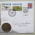 2007 Falklands Conflict 1 Crown Coin Cover - Benham Signed First Day Covers