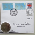 2007 25th Anniversary of Falkland Conflict Crown Coin Cover - Benham Signed UK PNC First Day Covers