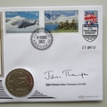 2007 25th Anniversary of Falklands Conflict One Crown Coin Cover - Benham Signed PNC First Day Covers