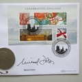 2007 Celebrating England Winston Churchill Crown Coin Cover - Benham Signed First Day Covers