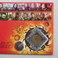 2018 Game of Thrones 'Fire & Blood' Medal Cover - Royal Mail First Day Cover