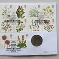 2009 Carl Linnaeus Botanic Gardens Lima Shilling Coin Cover - Benham Signed UK PNC First Day Covers