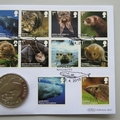 2010 Mammals Humpback Whales Crown Coin Cover - Benham Signed UK PNC First Day Covers