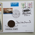 2010 Titanic Universal Stamps One Penny Coin Cover - Benham Signed UK PNC First Day Covers
