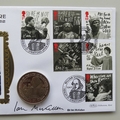 2011 William Shakespeare The Bard of Avon 1 Dollar Coin Cover - Benham Signed UK PNC