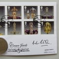 2011 The Crown Jewels 1 Crown Coin Cover - Benham Signed UK PNC FIrst Day Covers