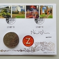 2011 A to Z of the United Kingdom 1 Dollar Coin Cover - Benham Signed UK PNC