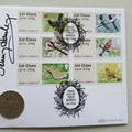 2011 Birds of Britain Magpies 2 Shillings Coin Cover - Benham Signed UK PNC First Day Covers