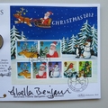 2012 Merry Christmas 1 Shilling Coin Cover - Benham Signed UK PNC First Day Covers