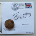 2012 Union Flag Faststamp 1 Crown Coin Cover - Benham Signed UK PNC First Day Covers