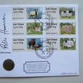 2012 Sheep British Farm Animals Silver Penny Coin Cover - Benham Signed UK PNC