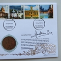 2012 A to Z of the United Kingdom Part 2 1 Penny Coin Cover - Benham Signed UK PNC