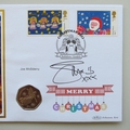 2013 Merry Christmas Isle of Man 50p Pence Coin Cover - Benham Signed UK PNC First Day Covers