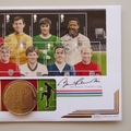 2013 Football Heroes 1 Crown Coin Cover - Benham Signed Rob Charlton UK FDC First Day Covers