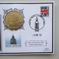 2013 Margaret Thatcher In Memoriam 2 Pounds Coin Cover - Benham UK PNC First Day Covers