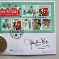 2014 Merry Christmas IOM Crown Coin Cover - Benham Signed UK PNC First Day Covers