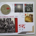 2014 The Great War 1 Crown Coin Cover - Benham Signed UK PNC First Day Covers