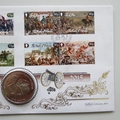2015 Battle of Waterloo Bicentenary 1 Crown Coin Cover - Benham UK PNC First Day Covers
