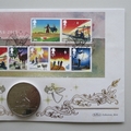 2015 Christmas 2 Pounds Coin Cover - Benham Signed UK PNC First Day Covers