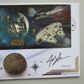2015 Star Wars Space Adventure 1 Crown Coin Cover - Benham Signed First Day Covers