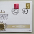 2017 The New �1 Coin Coin Cover - Benham UK PNC First Day Covers