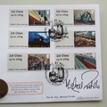 2017 Post and Go Mail by Rail Half Penny Coin Cover - Benham Signed UK PNC First Day Covers