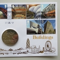 2017 Landmark Buildings 1 Dollar Coin Cover - Benham Signed UK PNC First Day Covers