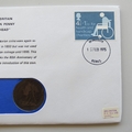1975 Victorian Penny Old Head 80th Anniversary Coin Cover - UK PNC First Day Covers