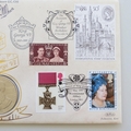 1997 King George VI Reign 1 Crown Coin Cover - Benham Signed UK PNC First Day Covers