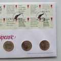 2016 Shakespeare 400th Anniversary 3x 2 Pounds Coin Cover - Royal Mail First Day Cover