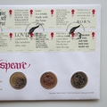 2016 Shakespeare 400th Anniversary 3x 2 Pounds Coin Cover - Royal Mail First Day Cover