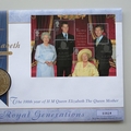 2000 The Queen Mother Four Royal Generations 5 Pounds Coin Cover - Royal Mail First Day Cover