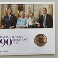 2016 HM The Queen's 90th Birthday 5 Pounds Coin Cover - Royal Mail First Day Cover