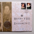 2009 Henry VIII and Elizabeth I 5 Pounds Coin Cover - Royal Mail First Day Cover