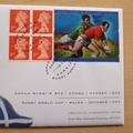 1999 Rugby World Cup 2  Pounds Coin Cover - Royal Mail First Day Cover