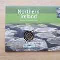 2001 Northern Ireland 1 Pound Coin Cover - Royal Mail First Day Cover