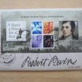 2009 Robert Burns 250th Anniversary of Birth 2 Pounds Coin Cover - Royal Mail First Day Cover