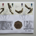 1998 NHS 50th Anniversary 50p Pence Coin Cover - Royal Mail First Day Cover