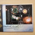 2002 Wonders of Space Mythology Saturn 1 Crown Coin Cover - Benham First Day Cover Signed