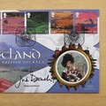 2003 Scotland British Journey 1 Crown Coin Cover - Benham First Day Cover Signed