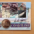 2002 British Coastline  1 Crown Coin Cover - Benham First Day Cover Signed by Pete Goss