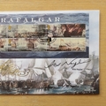 2005 Battle of Trafalgar Bicentenary 5 Pounds Coin Cover - Benham First Day Cover Signed
