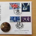 2005 VE Day 60th Anniversary 5 Pounds Coin Cover - Benham First Day Cover Signed