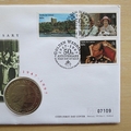 1997 Golden Wedding Anniversary 5 Crowns Coin Cover - Turks First Day Cover - Wedding Ceremony